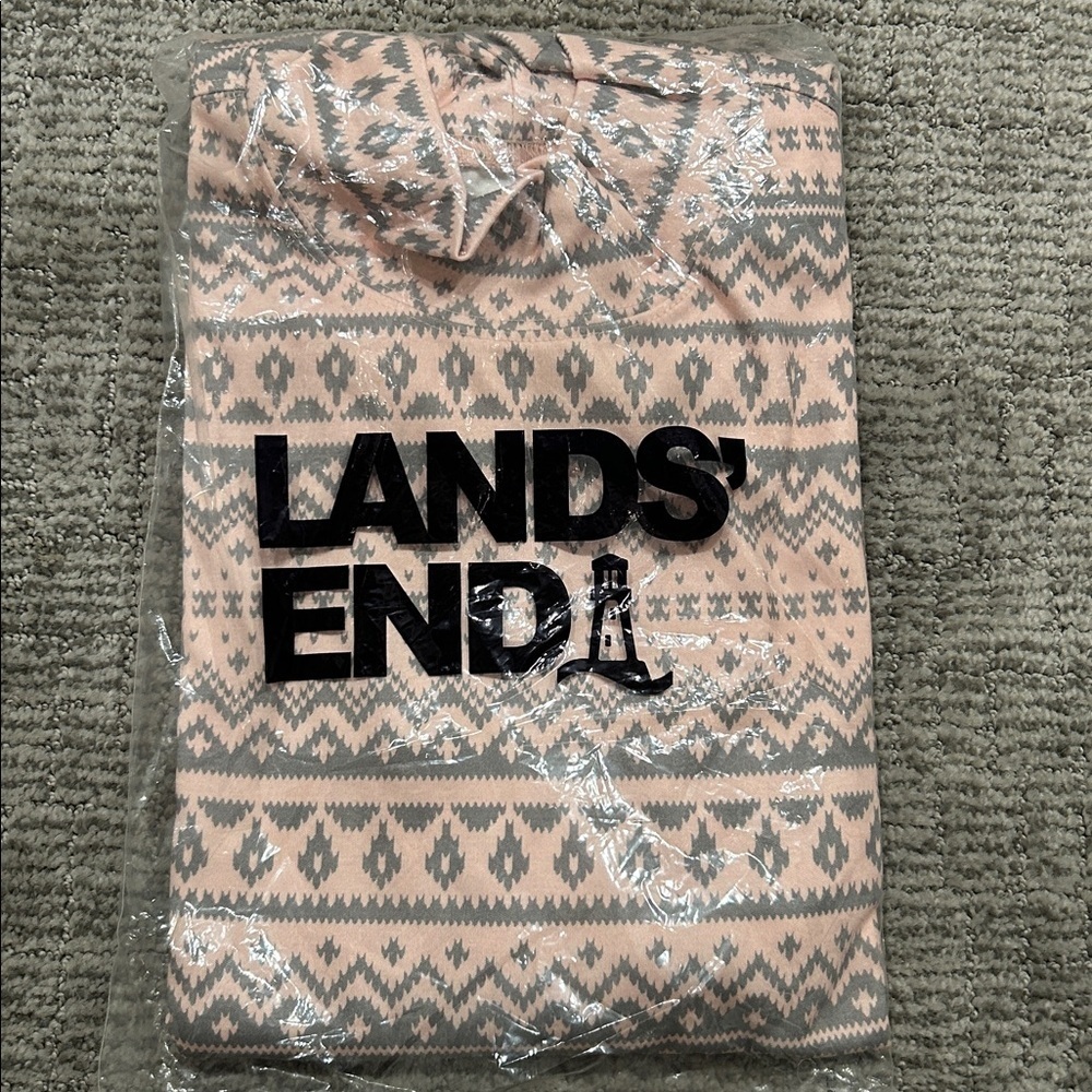 Lands' End Regular Supima Long-Sleeve Mock-Neck Top Pink 3X - Picture 2 of 4